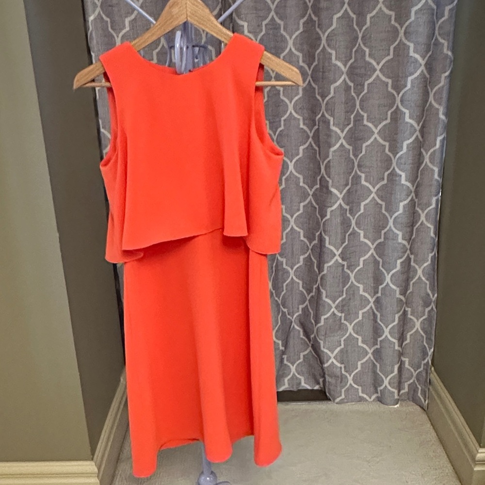 Calvin Klein Vibrant Orange Midi Dress